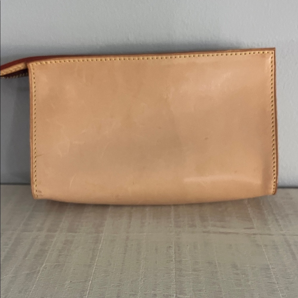 ❌SOLD❤️Louis Vuitton Vachetta Ambre Sac Pochette Clutch Wristlet - Picture 11 of 13